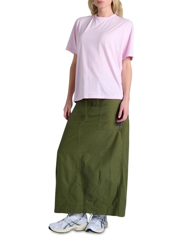 Script Short Sleeve Tee in Pink image 4