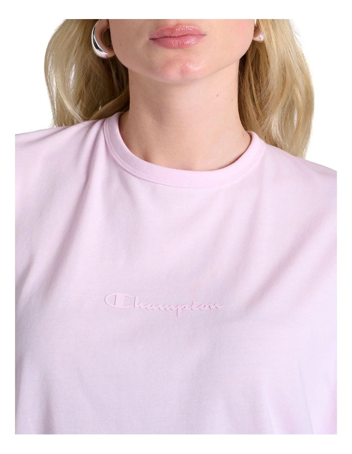 Script Short Sleeve Tee in Pink image 5