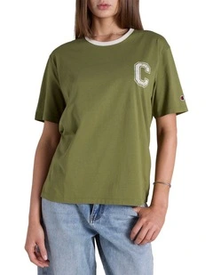 State Fair Ringer Tee in Green