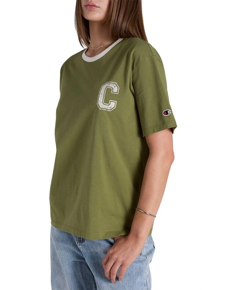 State Fair Ringer Tee in Green image 3