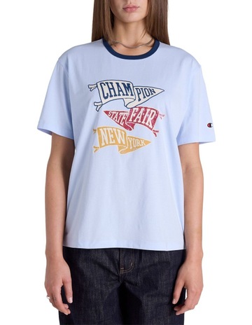 State Fair Ringer Tee in Blue