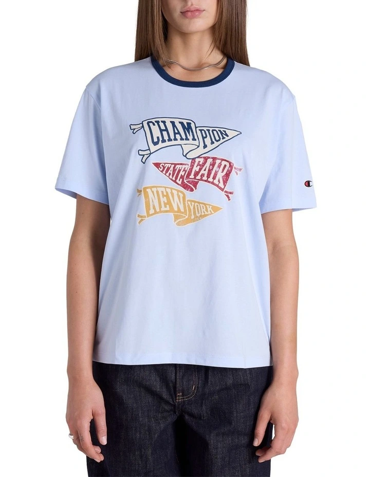 State Fair Ringer Tee in Blue image 1