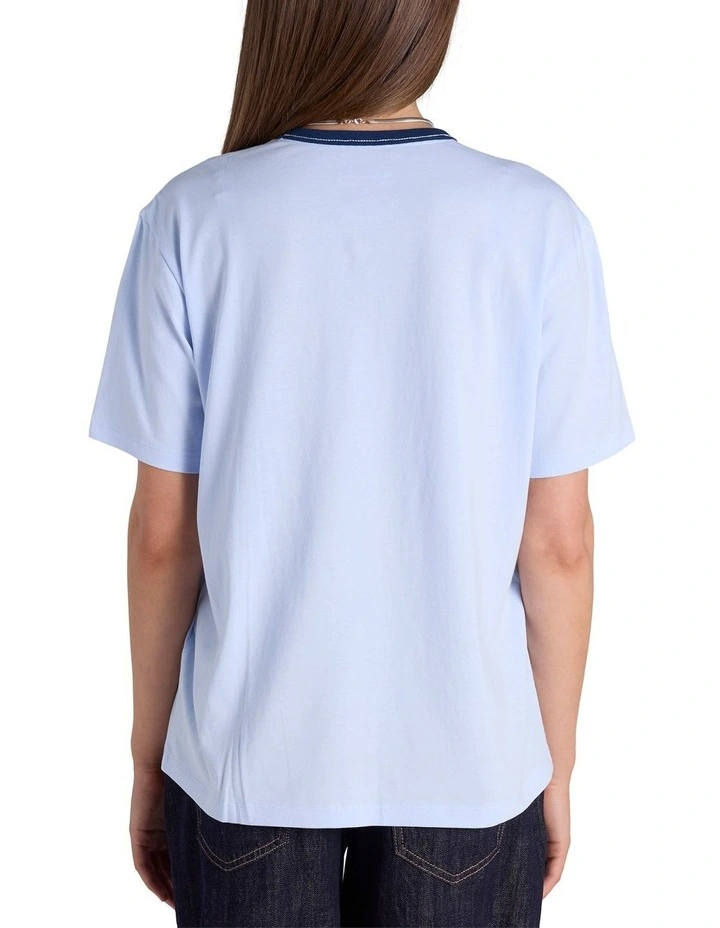 State Fair Ringer Tee in Blue image 2