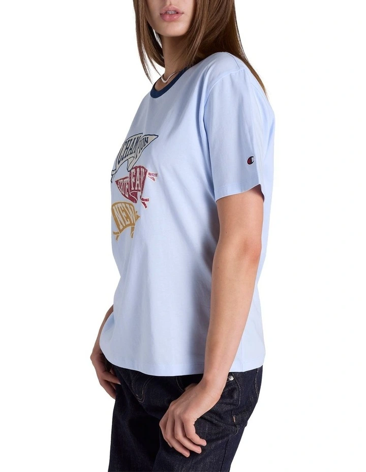 State Fair Ringer Tee in Blue image 3
