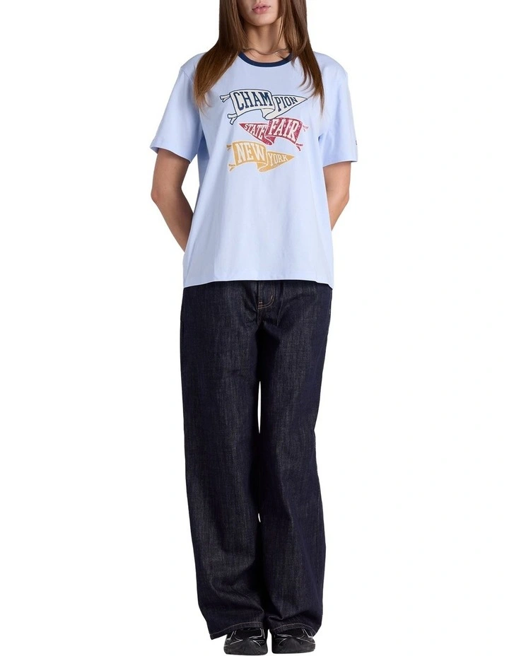 State Fair Ringer Tee in Blue image 4