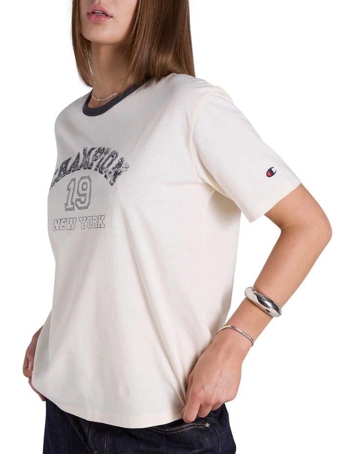 State Fair Ringer Tee in Beige image 3