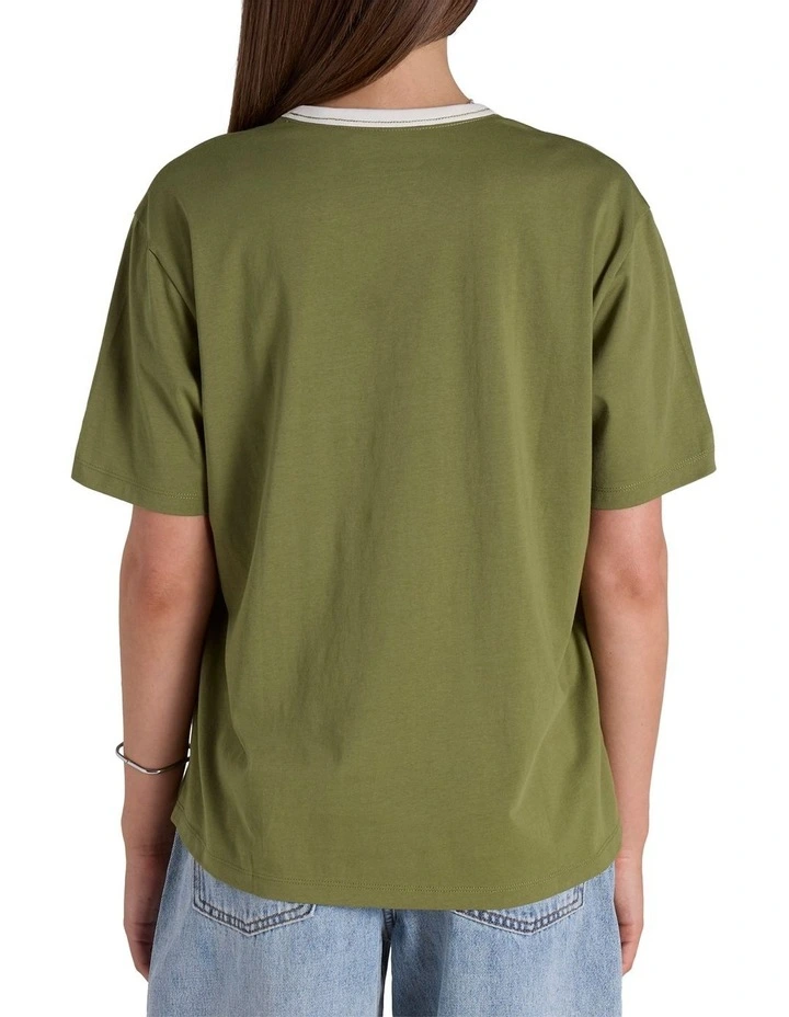 Sate Fair Ringer Tee in Green image 2