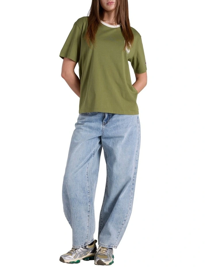 Sate Fair Ringer Tee in Green image 4