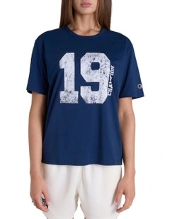 State Fair Ringer Tee in Blue