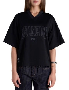 Legacy Mesh Jersey in Black