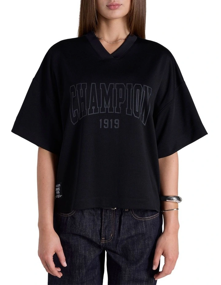 Legacy Mesh Jersey in Black image 1