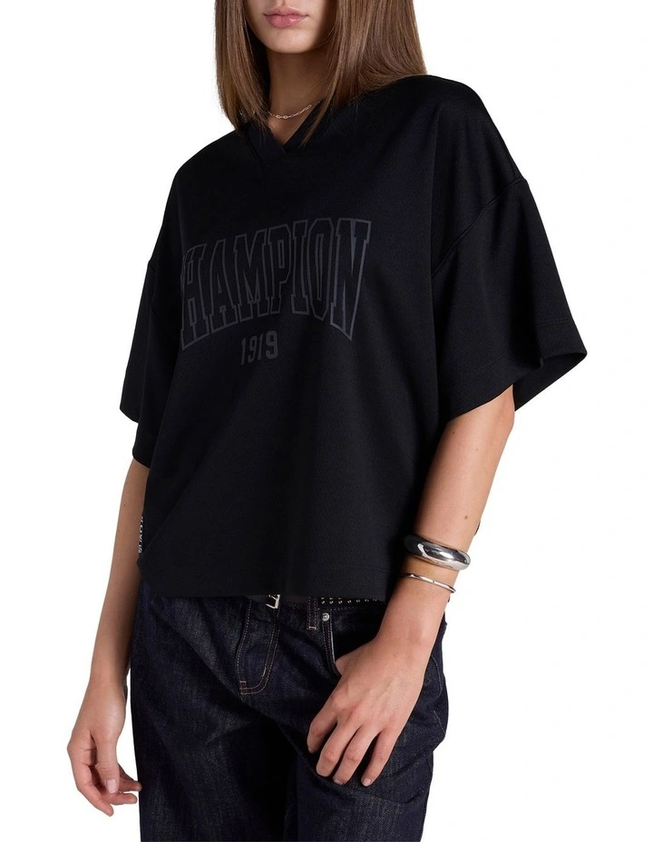 Legacy Mesh Jersey in Black image 3