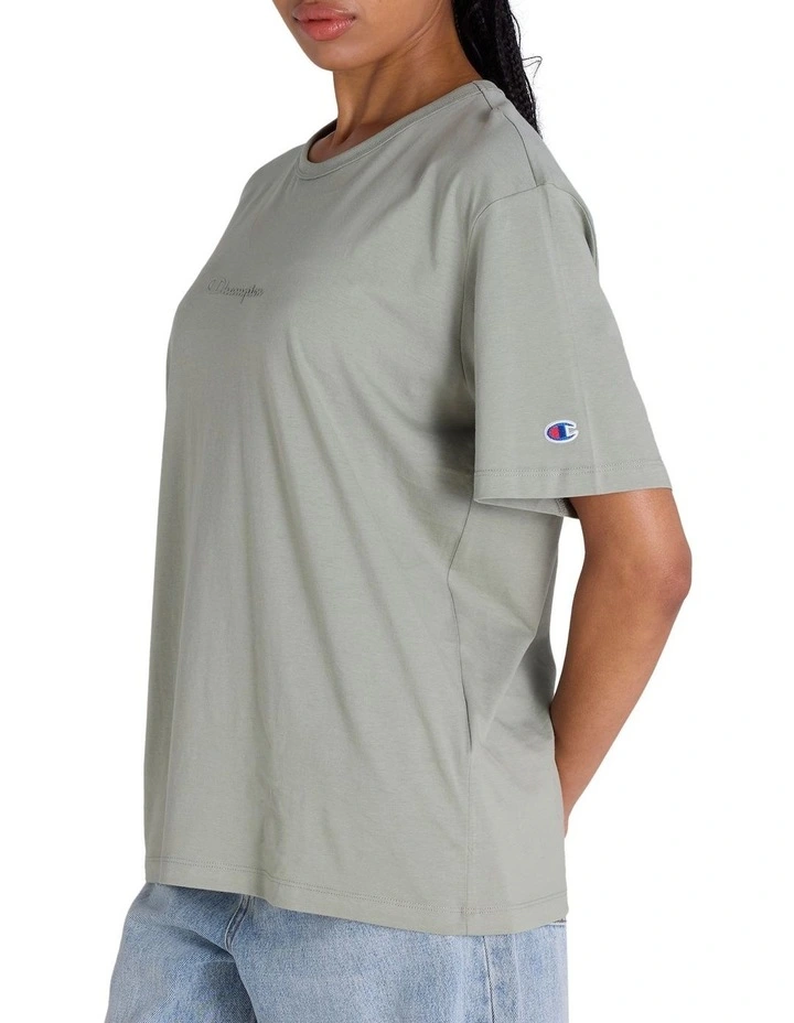 Tonal Script Tee in Grey image 3