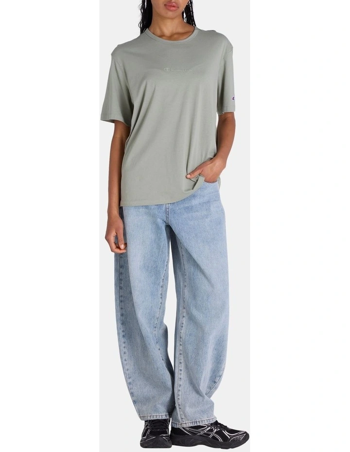 Tonal Script Tee in Grey image 4