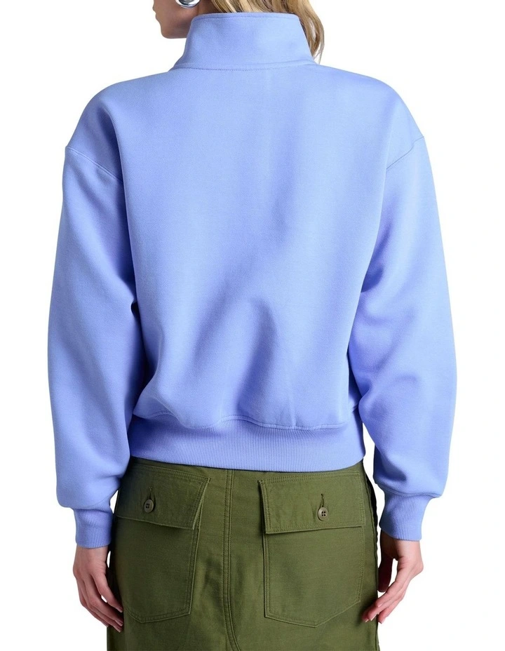 Rochester Base Quarter Zip Sweater in Blue image 2
