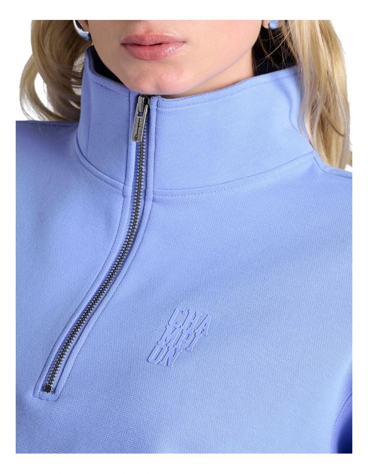 Rochester Base Quarter Zip Sweater in Blue image 5
