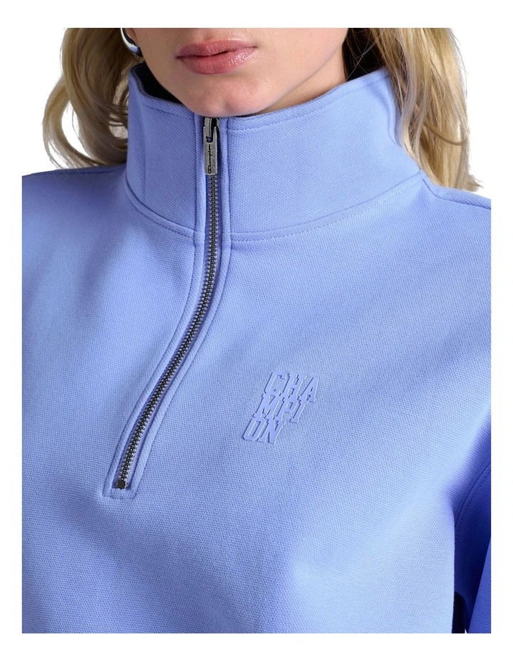 Rochester Base Quarter Zip Sweater in Blue image 6