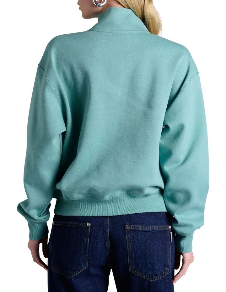 Rochester Base Quarter Zip Sweater in Blue image 2