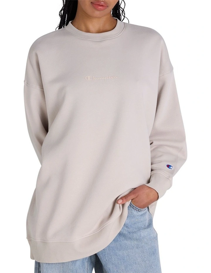 Tonal Pullover Sweatshirt in Cream image 1