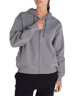 Base Zip Hoodie in Charcoal Grey
