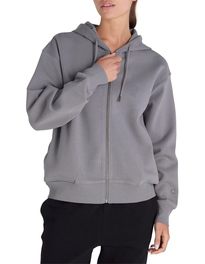 Base Zip Hoodie in Charcoal Grey image 1