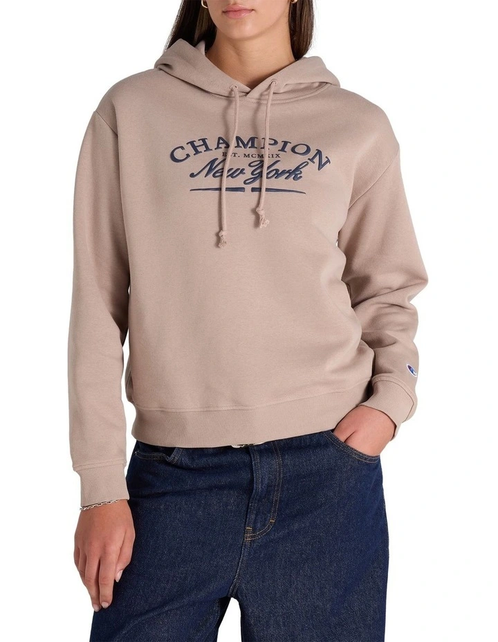 Varsity Hoodie in Beige image 1