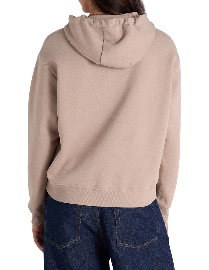 Varsity Hoodie in Beige image 2
