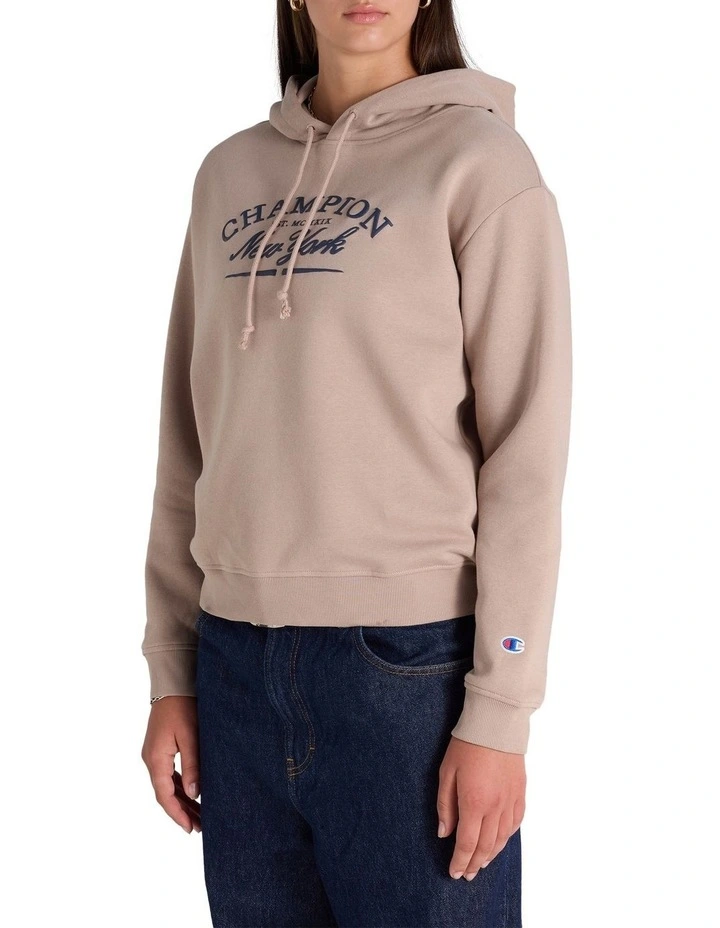 Varsity Hoodie in Beige image 3