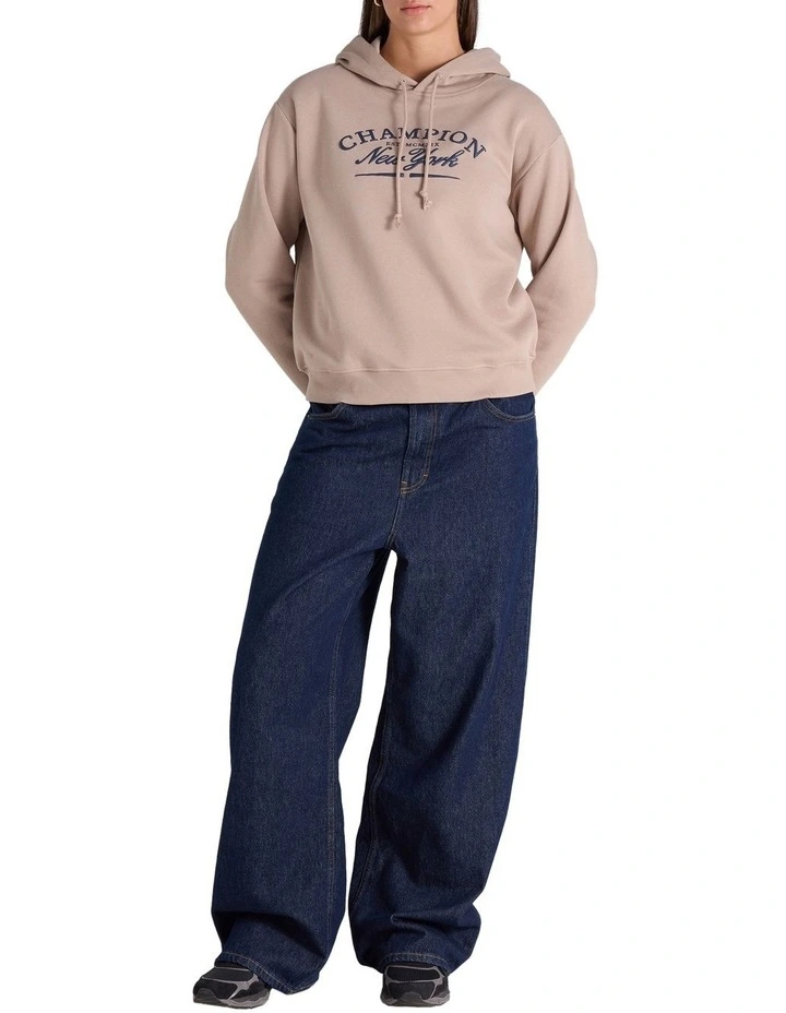 Varsity Hoodie in Beige image 4