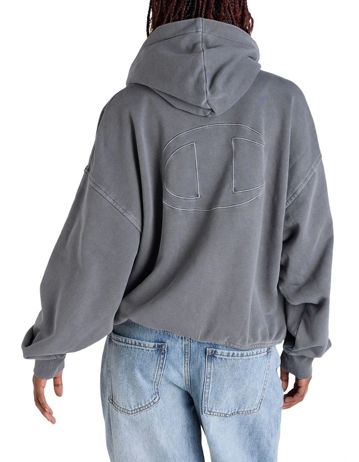 Rochester Vintage Wash Zip Hoodie in Grey image 2