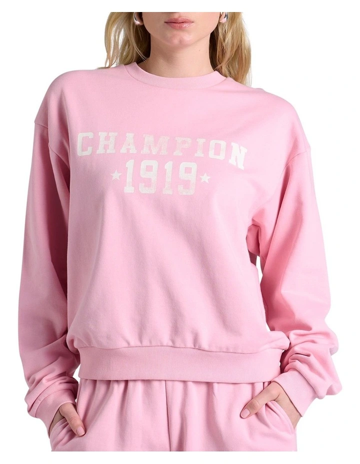 Legacy Graphic Crew in Pink image 1