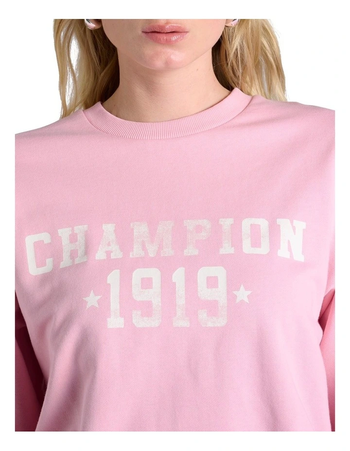 Legacy Graphic Crew in Pink image 5