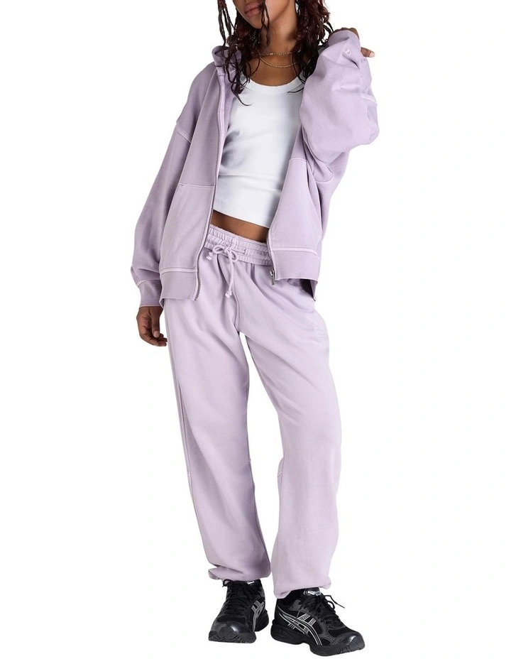 Rochester Vintage Wash Zip Hoodie in Purple image 4