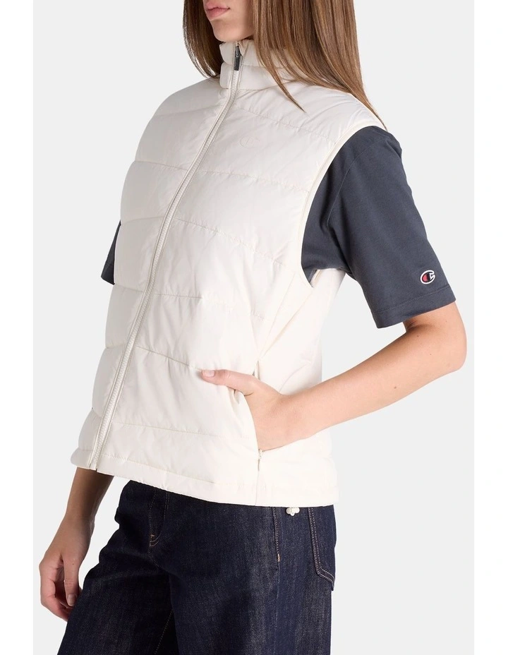 Lightweight Puffer Vest in Stone image 3