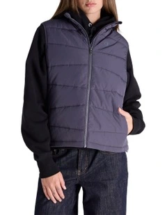 Lightweight Puffer Vest in Grey.