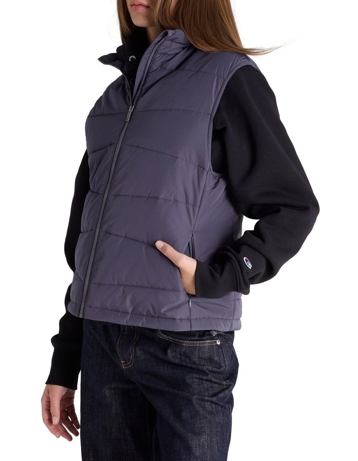 Lightweight Puffer Vest in Grey. image 3