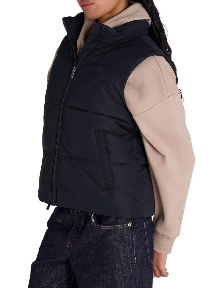 Puffer Vest in Black image 3