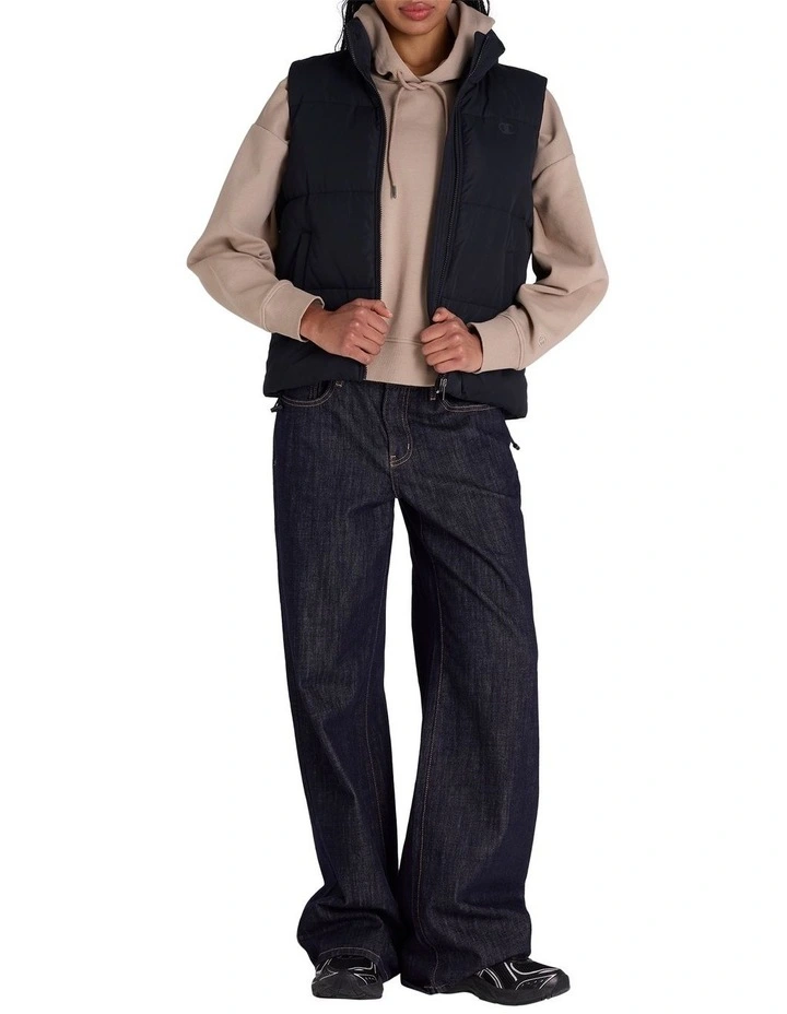 Puffer Vest in Black image 4