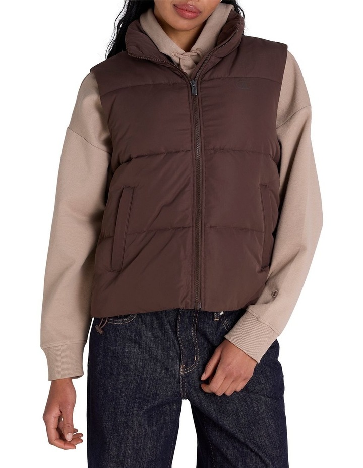 Champion Puffer Vest in Brown S