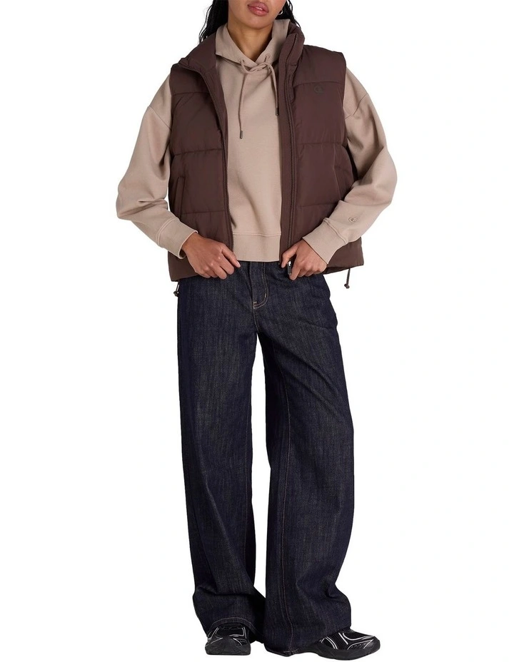 Puffer Vest in Brown image 4