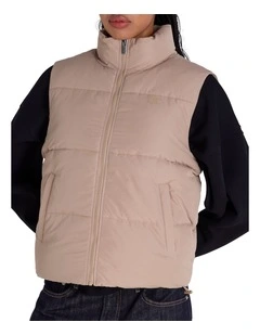 Puffer Vest in Beige