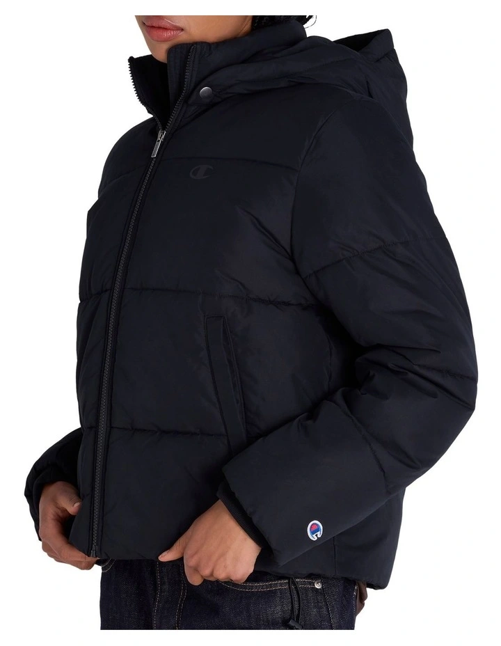Puffer Jacket in Black image 3