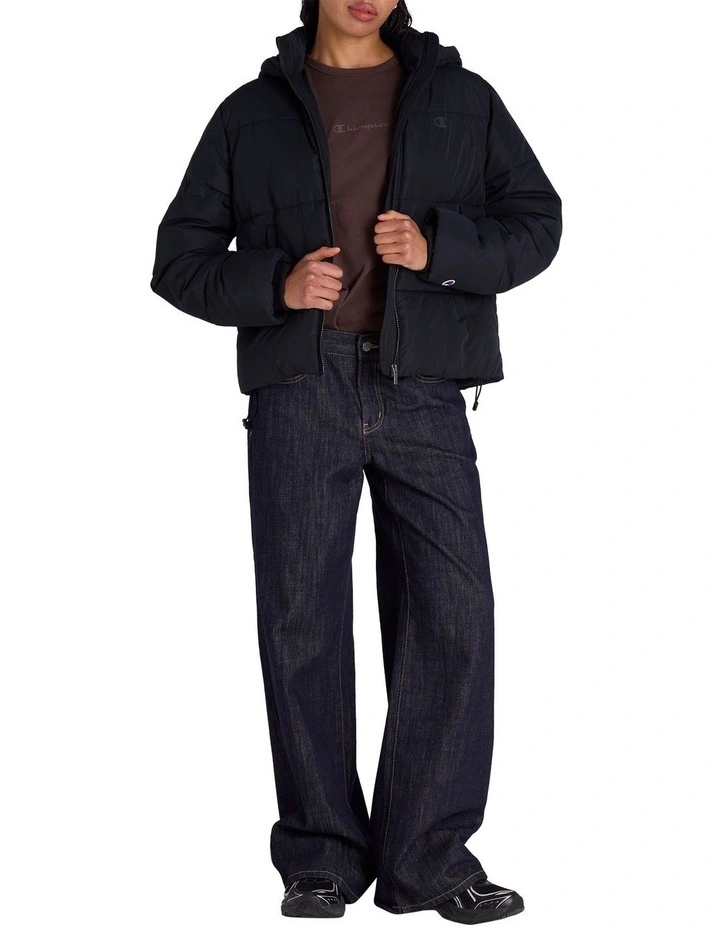 Puffer Jacket in Black image 4