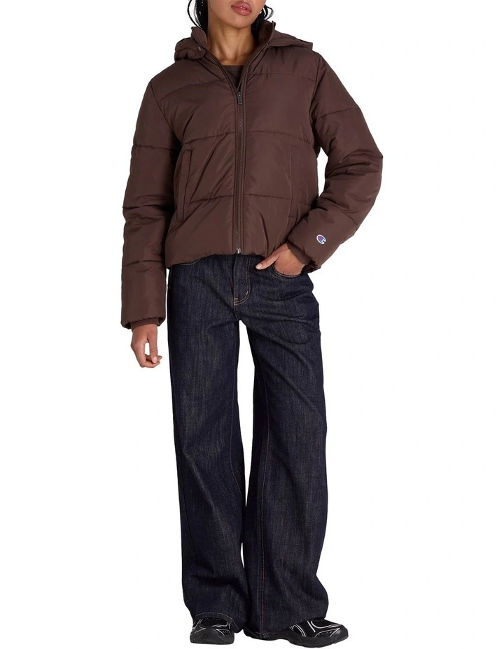 Puffer Jacket in Brown image 4