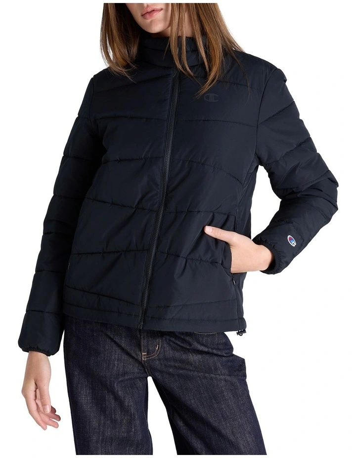Lightweight Puffer Jacket in Black image 1