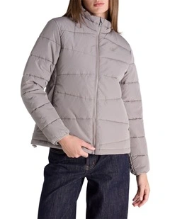 Lightweight Puffer Jacket in Grey