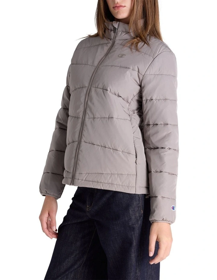 Lightweight Puffer Jacket in Grey image 3