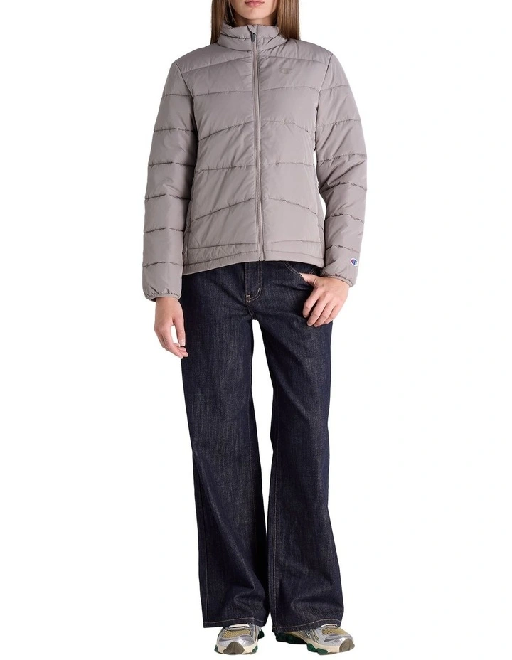 Lightweight Puffer Jacket in Grey image 4