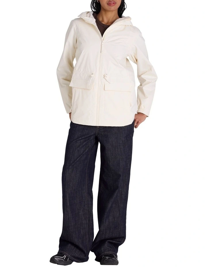 Rain Jacket in Stone image 4