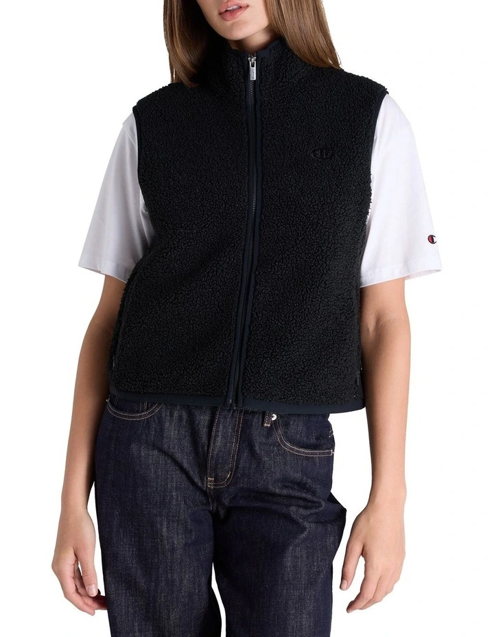Sherpa Vest in Black image 1